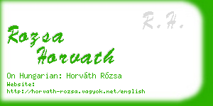 rozsa horvath business card